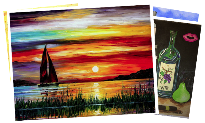 Splash-bg - Creative Painting Of Nature (691x416), Png Download