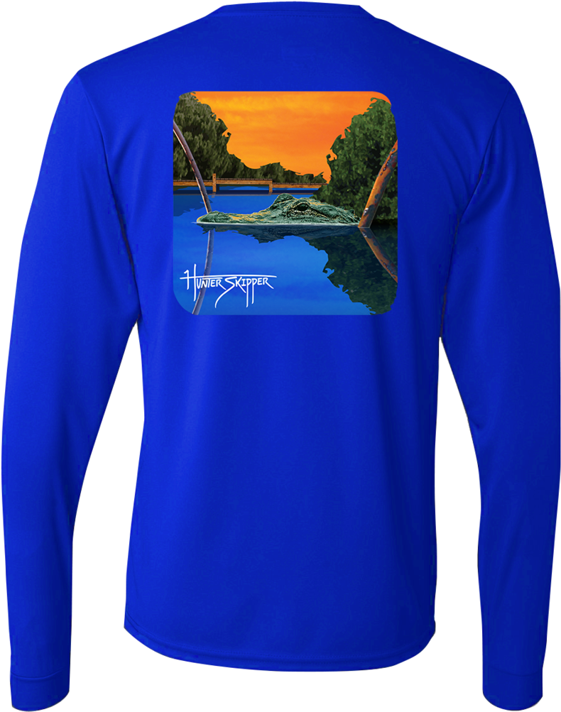 Florida Gator - Performance - Long-sleeved T-shirt (822x1024), Png Download