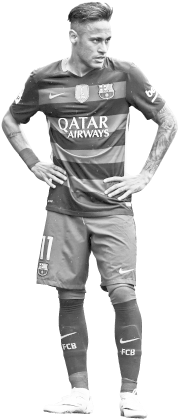 Cristiano Ronaldo Wins Ballon D - Neymar With White Background (300x430), Png Download
