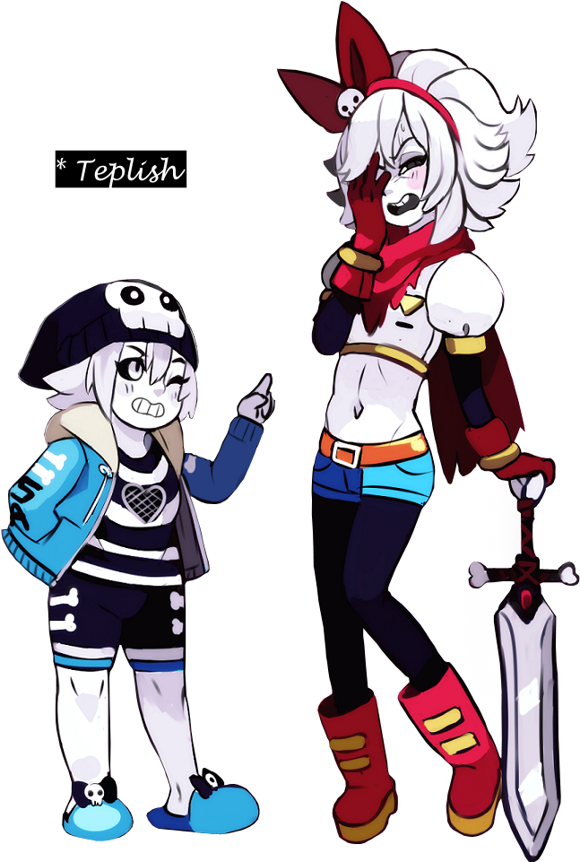 Papyrus Undertale Png - Undertale Sans X Undertale Papyrus (700x1016), Png Download