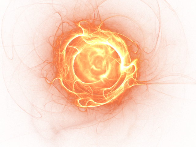 Fractal Png Transparent Images - Fire Ball No Background (640x480), Png Download