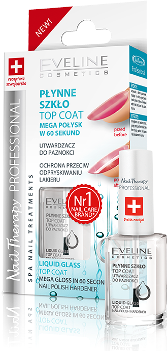 Perfect Top Coat Maxi Shine - Eveline Cosmetics Top Coat Mega Gloss Nail Polish Hardener (750x750), Png Download