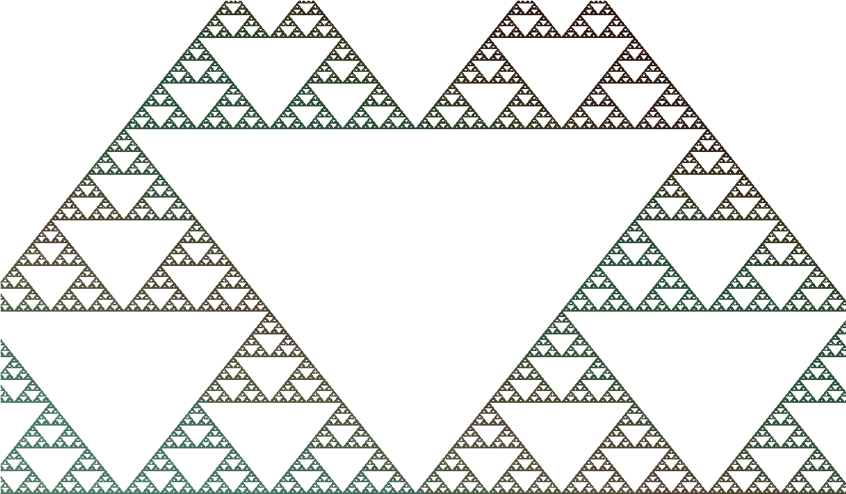 A Portion Of The Triangle - Sierpinski Triangle (1223x748), Png Download