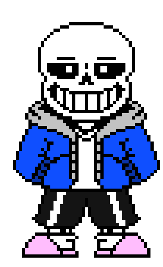 Sans Is Bored - Pixel Art (640x910), Png Download