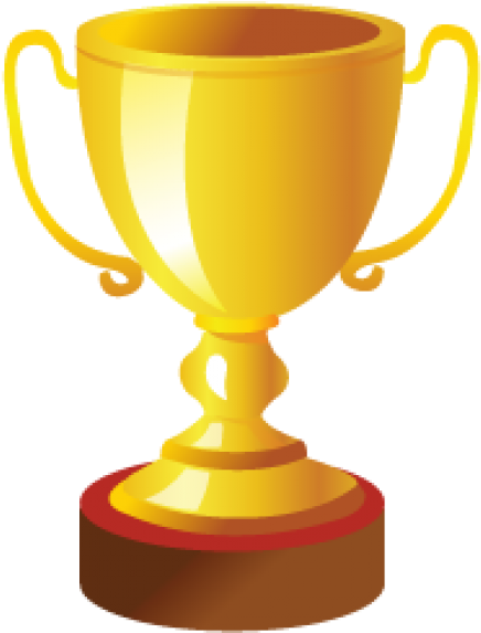3d Golden Trophy Icon Png Free Download Image - Award Icon (600x600), Png Download