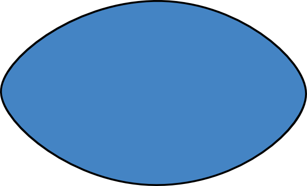 Football Outline Clip Art - Football Clipart (600x364), Png Download