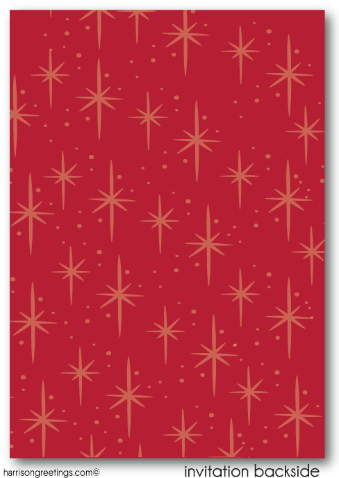 Retro Pinup Girl Christmas Party Invitations - Pattern (497x708), Png Download
