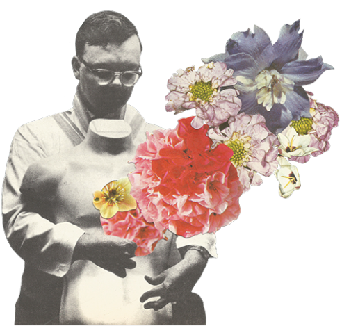 “inside Flowers” - Collage (500x477), Png Download