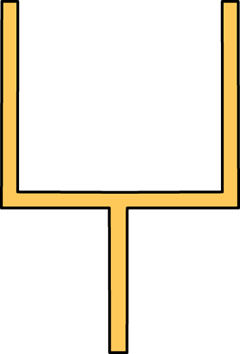 Pix For Goal Clipart - Football Field Goal Clipart (340x500), Png Download