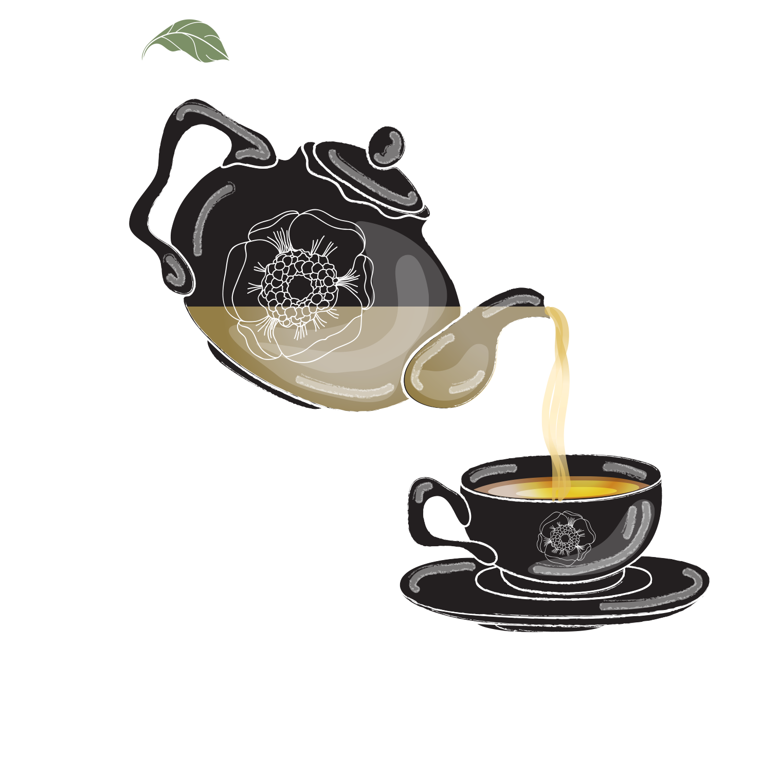 Teapot Coffee Cup - Tea (1577x1560), Png Download