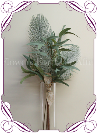 Silk / Artificial Winter Wonderland Frosted Pine And - Red Rose Cakes (324x438), Png Download