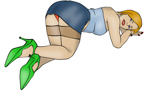 Pin Up Girl,pin (500x326), Png Download