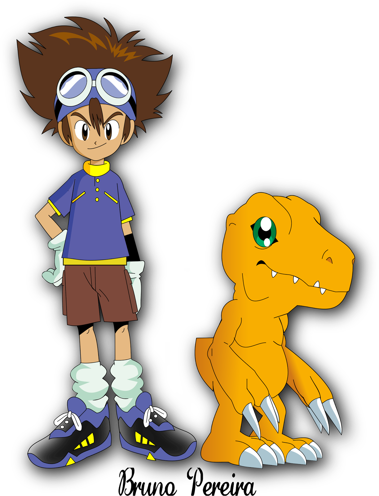Neste Vídeo, O Bruno Pereira, Que Tem 13 Anos E Estuda - Digimon Main (1223x1600), Png Download