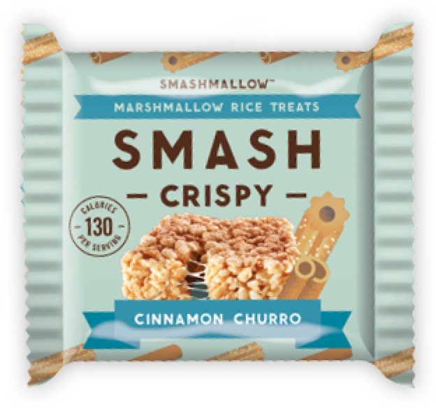Smashmallow Smashcrispy Treat Cinnamon Churro (624x586), Png Download