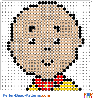 Perler Bead Pattern Caillou - Marina Barrage (350x350), Png Download