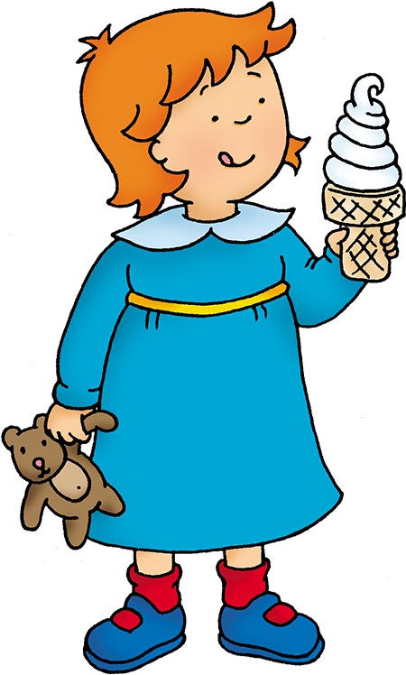 Caillou Personajes Rosie - Rosi Caillou (640x770), Png Download