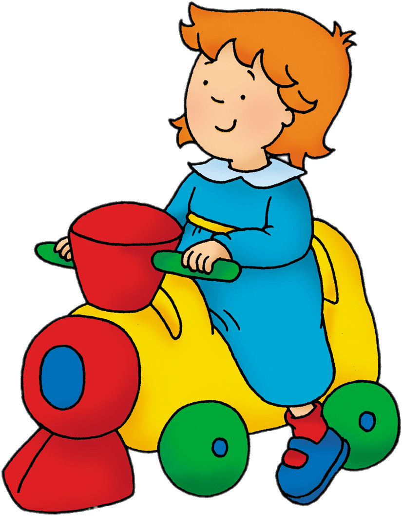 Caillou's Sister Rosie On Toy Train - Rosie Caillou Png (1050x1150), Png Download