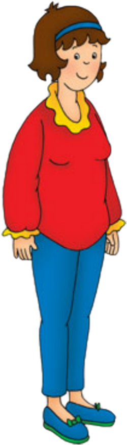 Caillou Mommy 2 - Caillou Mommy (250x871), Png Download