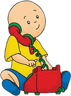 Caillou Calling On The Phone - Caillou Gif (400x400), Png Download