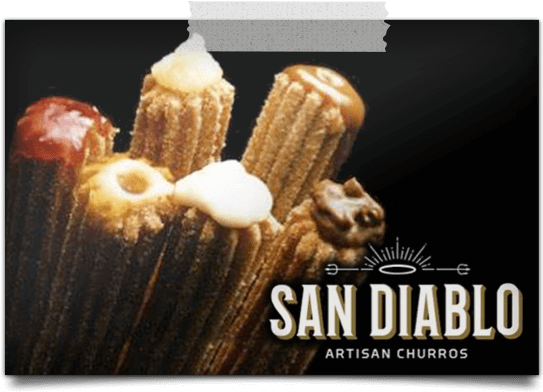 San Diablo Churro Promo1 - San Diablo Churros (568x394), Png Download