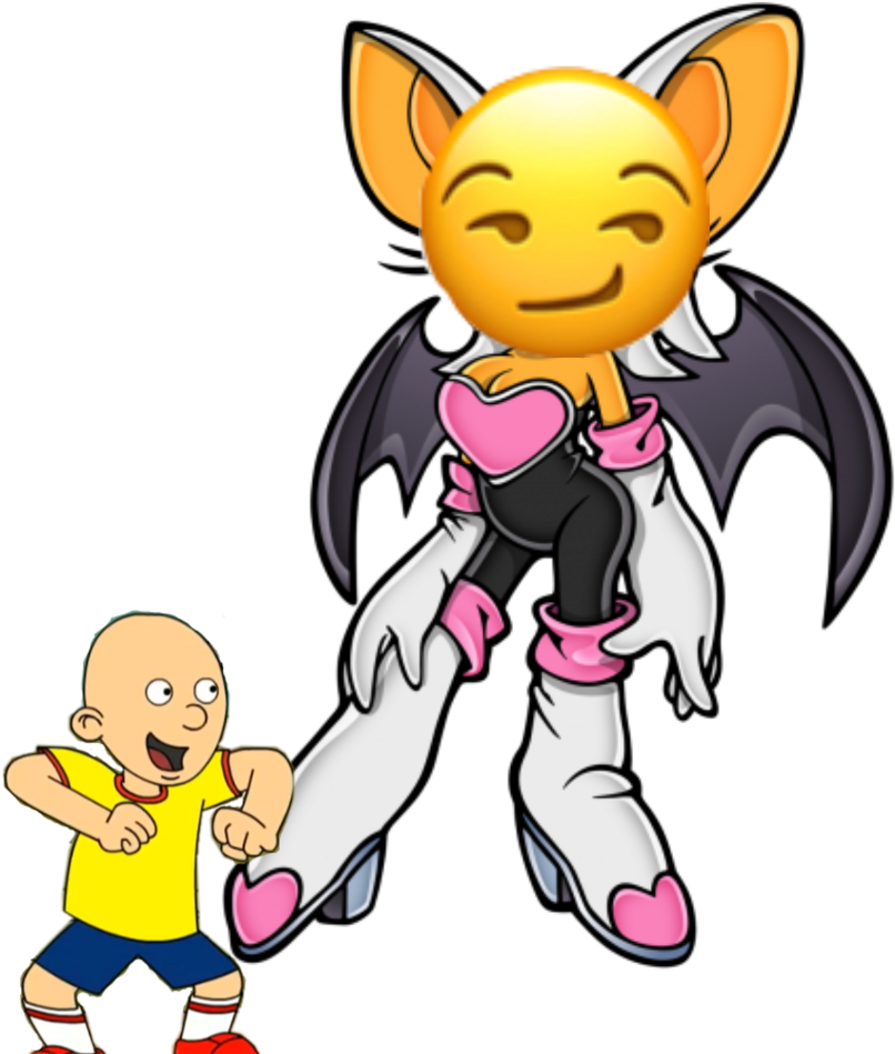 Emoji Face Goanimate Sonicx Caillou Rougethebat - Rouge The Bat And Rarity (1024x1024), Png Download