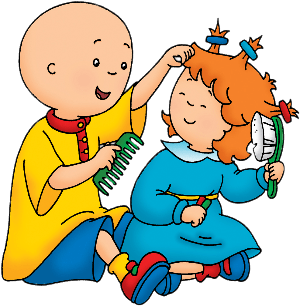 Caillou Playing Hairdresser With Rosie - Caillou Hand Soap 10 Fl Oz (pack (1000x1021), Png Download