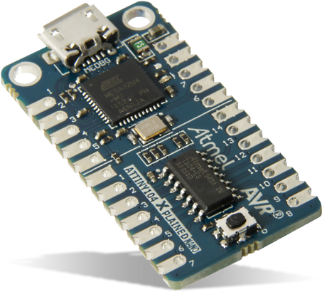 Microchip Technology Attiny104 Xplained Nano - Attiny416 Xnano (600x436), Png Download