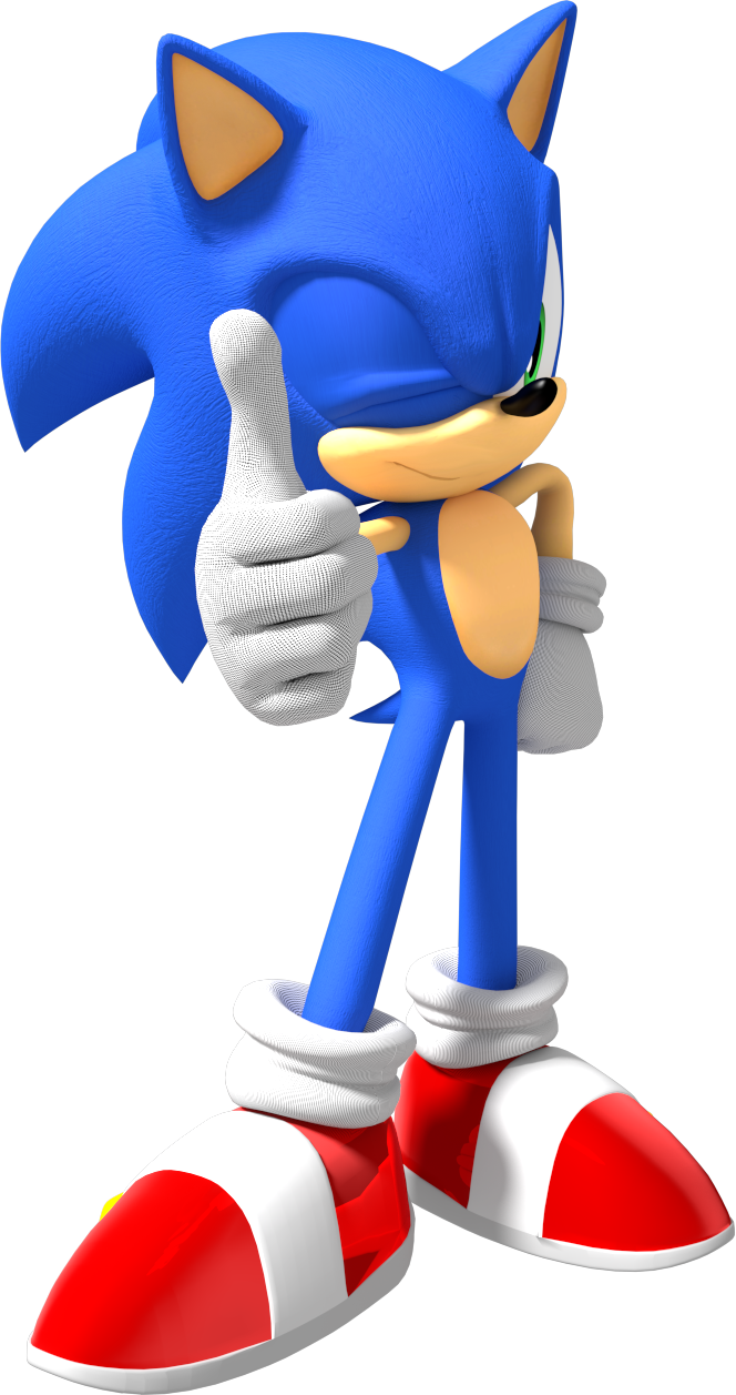 Sonic Thumbs Up Png (664x1257), Png Download