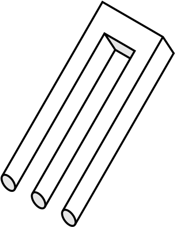 Drawing Craft Optical Illusion - Impossible Trident (376x480), Png Download