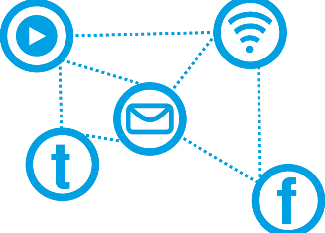 Crisis En Rrss - Social Media Black And White (655x470), Png Download