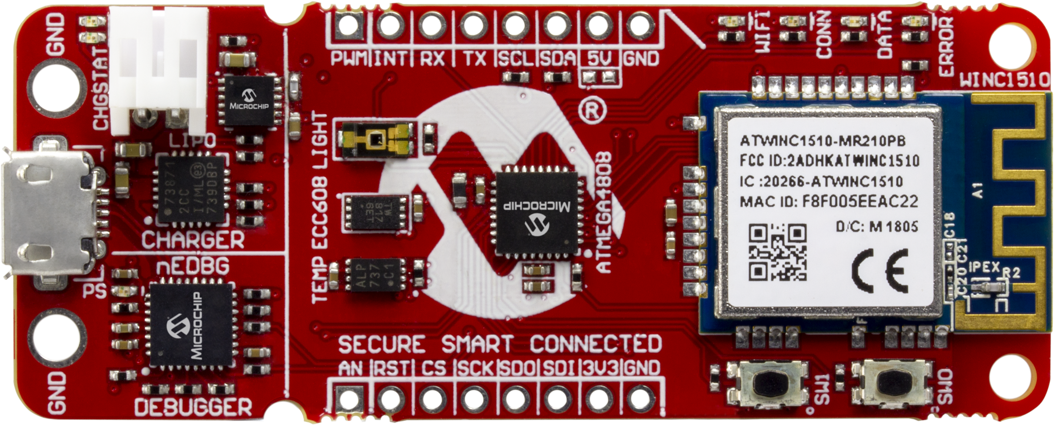 180827 Atmel Mcu08 Avr8 Apps Photo Ac164160 Avr - Mikroelektronika - Daughter Cards & Oem Boards (3913x1969), Png Download