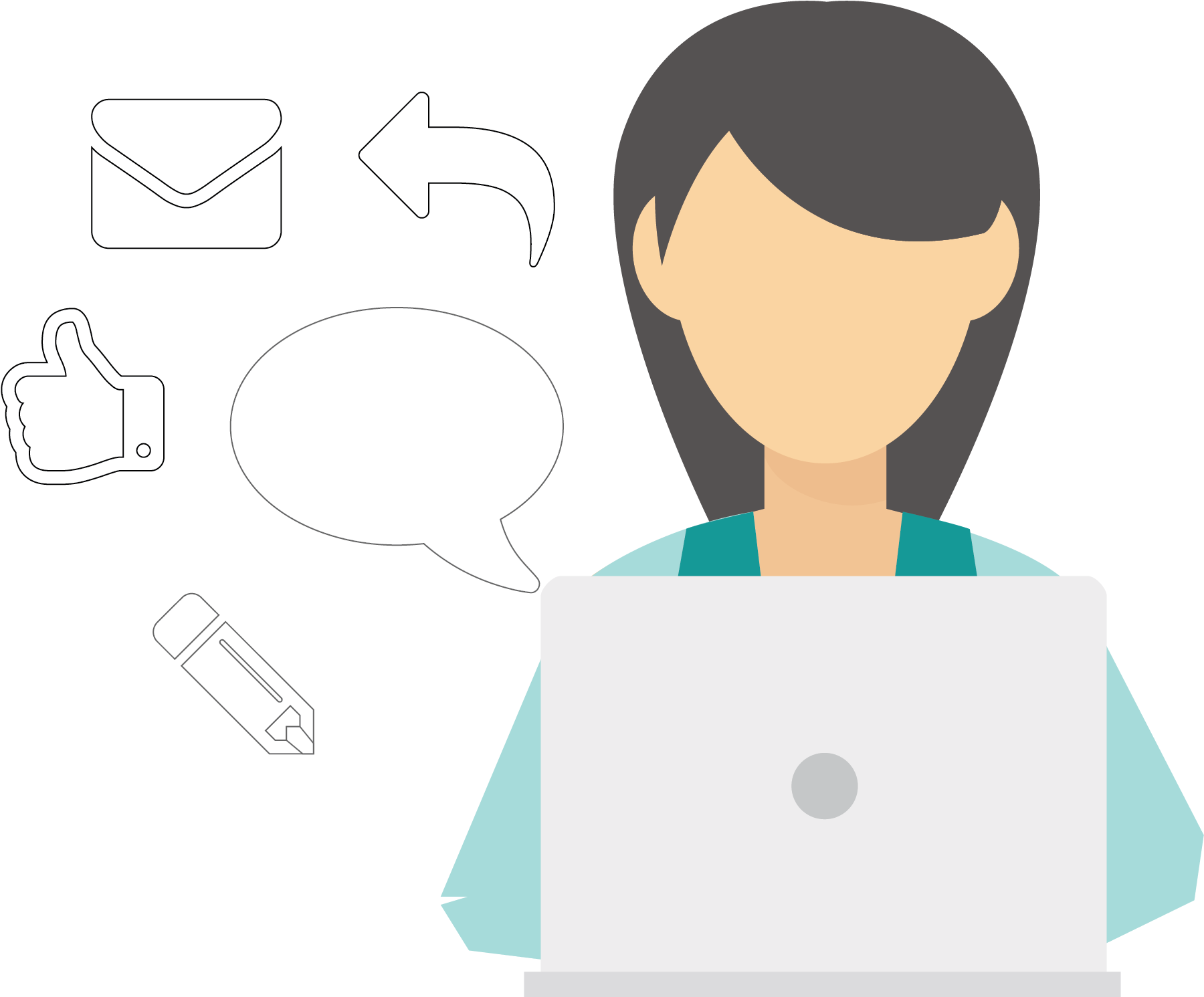 Alta En Redes Sociales - Illustration (1911x1911), Png Download