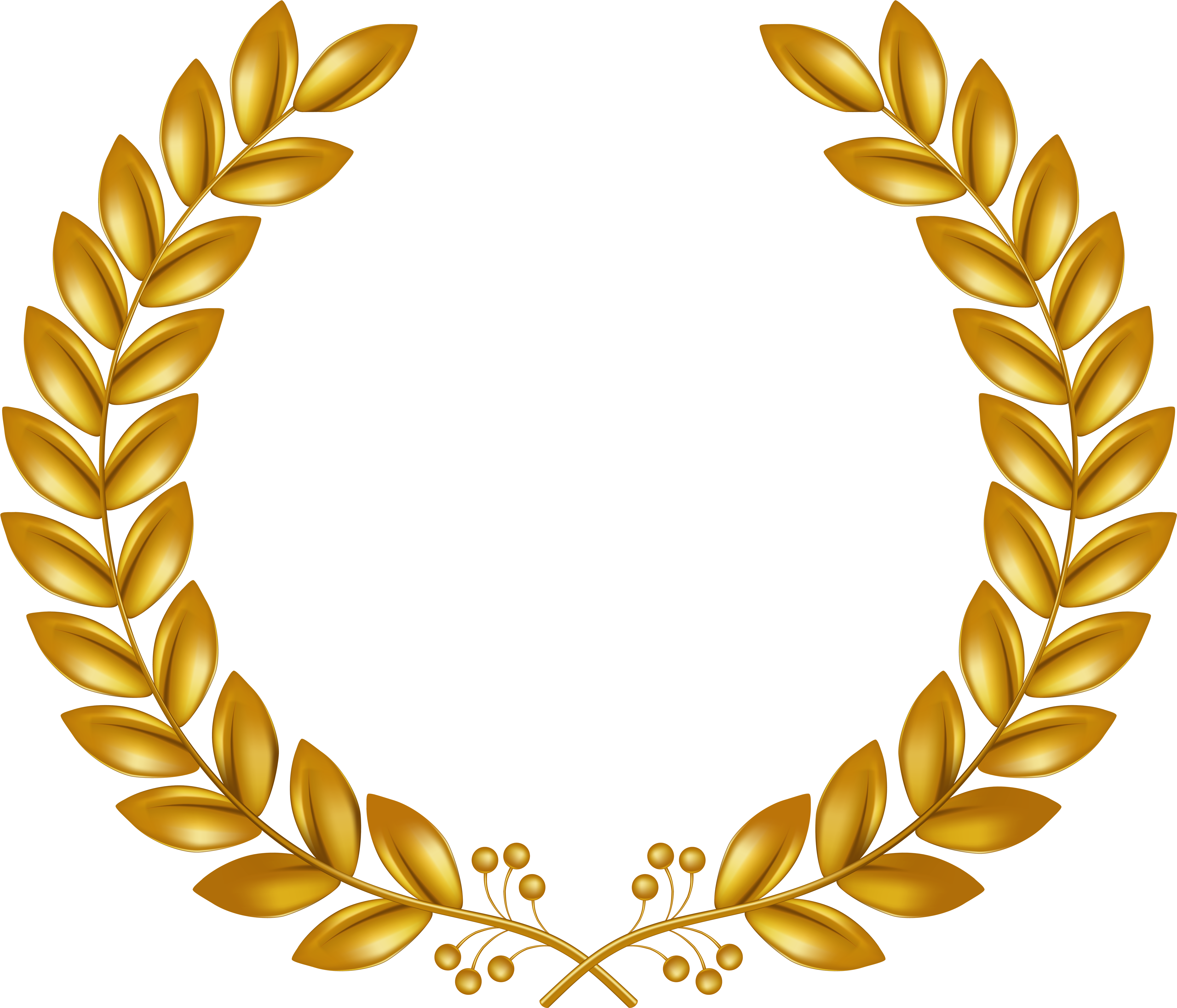 Laurel Wreath Gold Png (5000x4283), Png Download