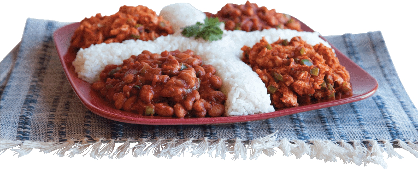 The Dominican Flag Our Typical Dish - African Food Png (1600x1024), Png Download