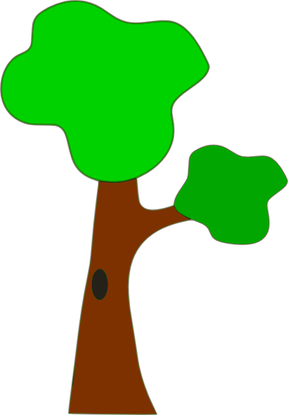 Spring Tree Clipart - Side Tree Clipart (414x596), Png Download