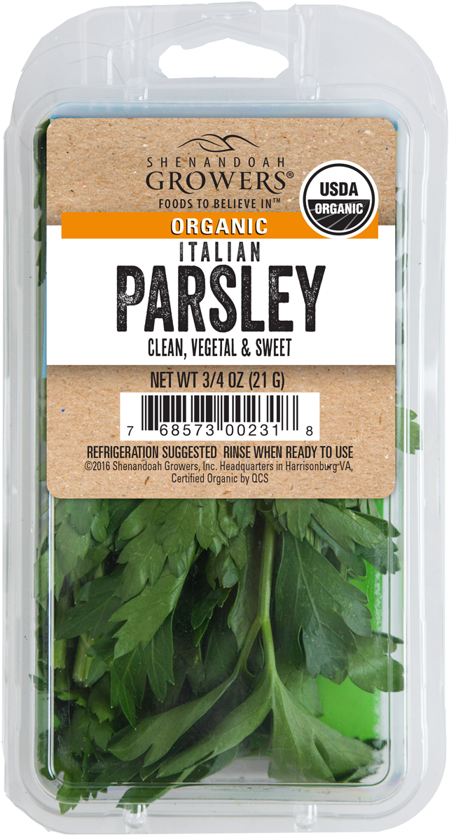 Italian Parsley - Fresh Produce Organic Italian Parsley, 0.75 Oz (646x1200), Png Download