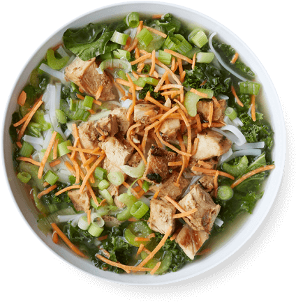 Broth Bowl Chicken And Rice Noodle - Broth (457x457), Png Download