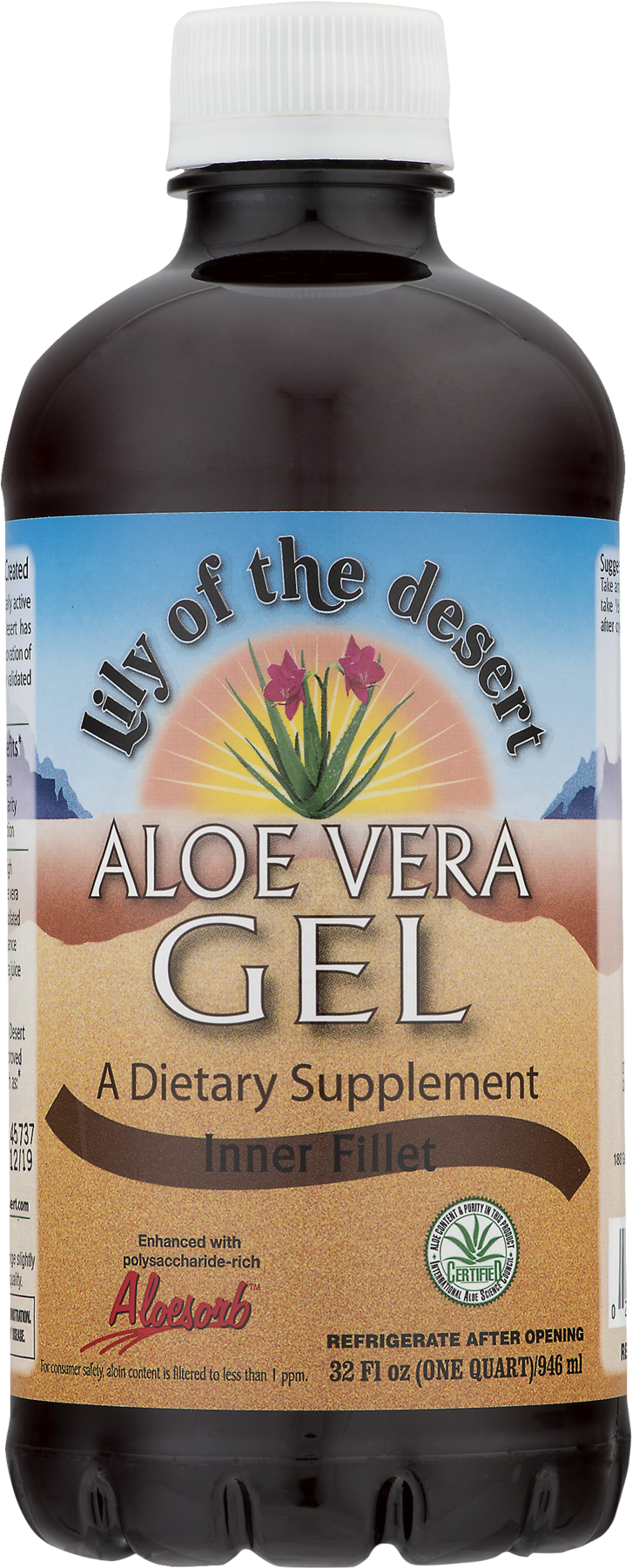 Lily Of The Desert Lily Of The Desert Aloe Vera Gel - Lily Of The Desert Whole Leaf Aloe Vera Gel 946 Ml (1800x1800), Png Download