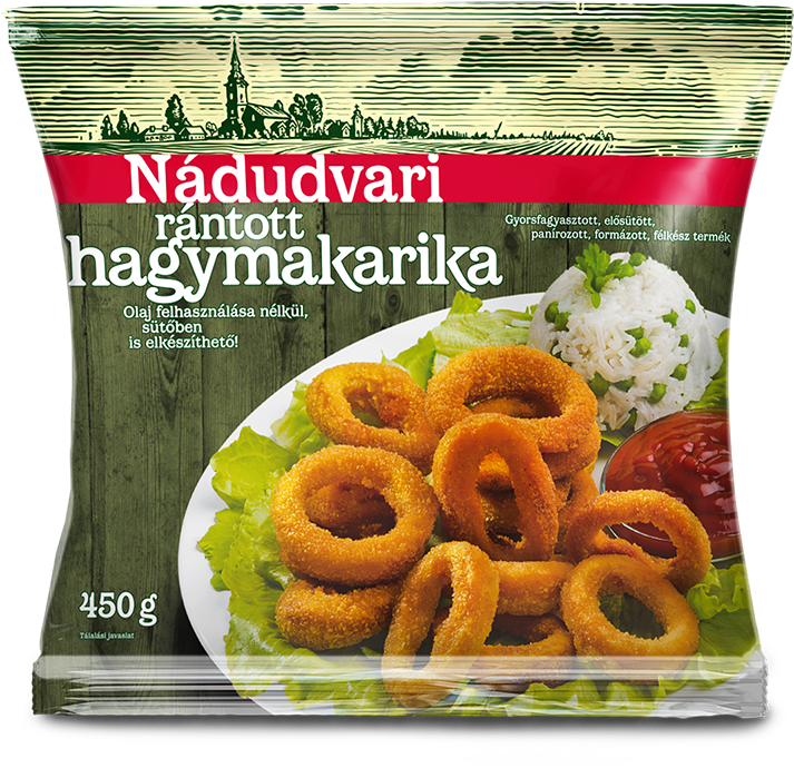 Nádudvari Breaded Onion Rings 450 G - Hamburger Húspogácsa (787x787), Png Download