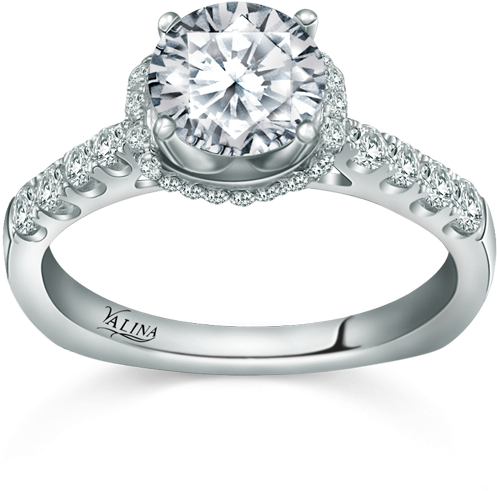 Engagement And Wedding Band Together (726x726), Png Download