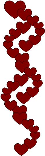 Heart Border Clip Art - Heart Borders No Background (200x600), Png Download