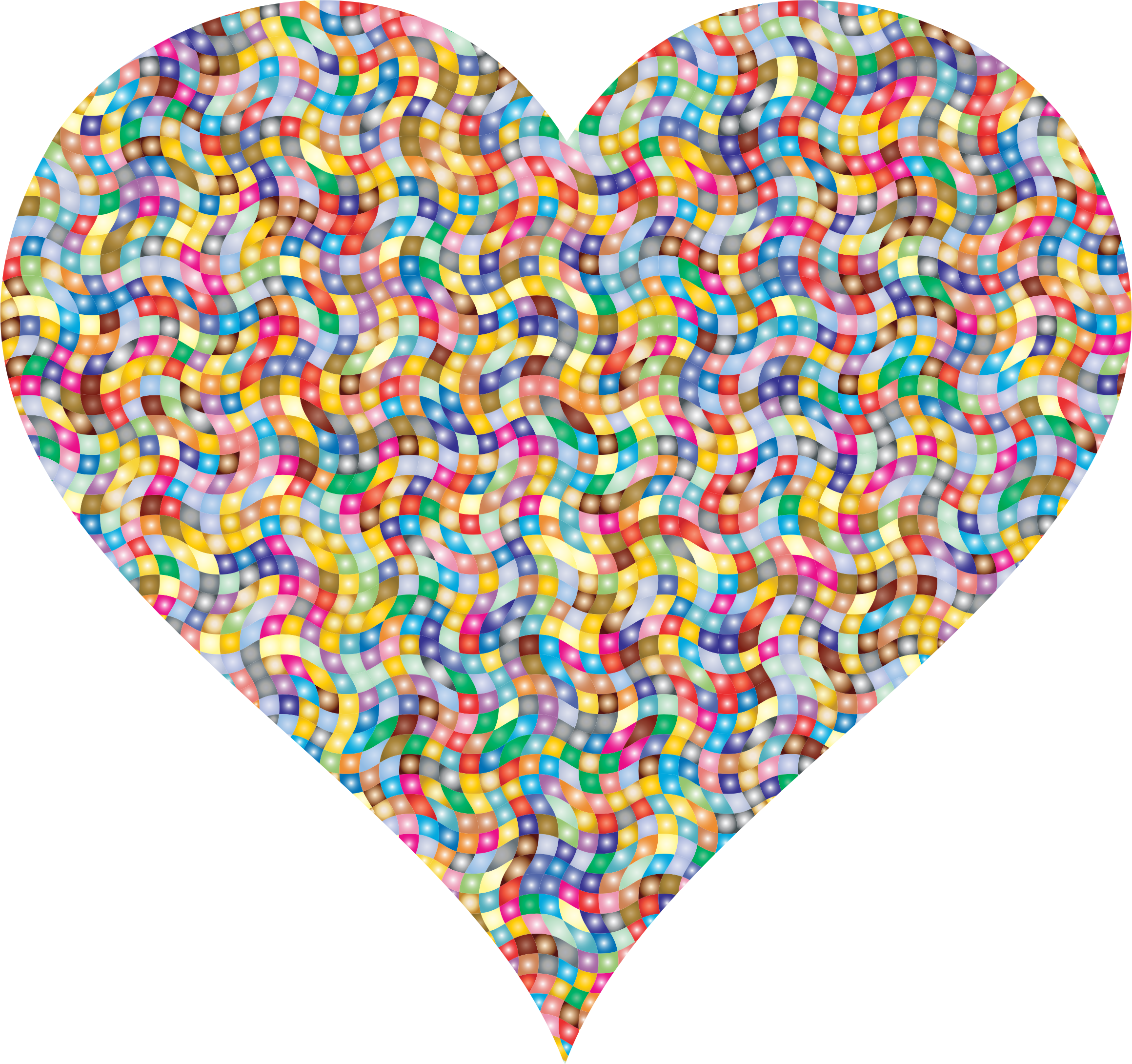 Colorful Heart Big Image Png - Confetti Heart (2320x2180), Png Download