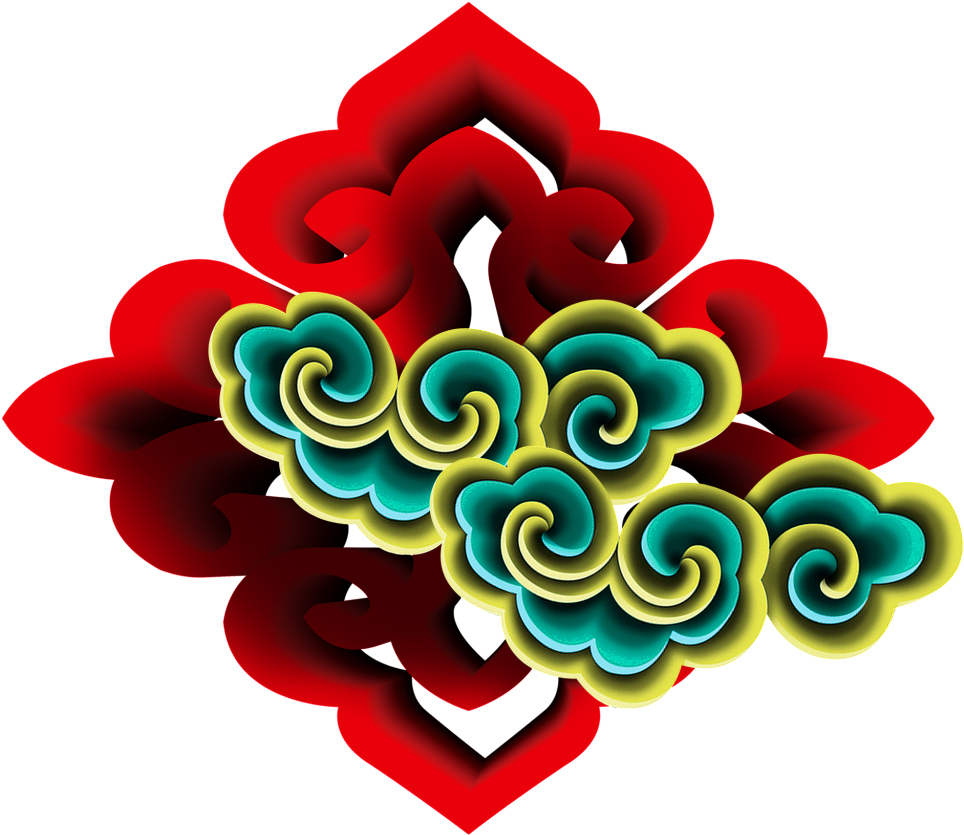 Red Vintage Border Decorative Pattern - Illustration (1024x1024), Png Download