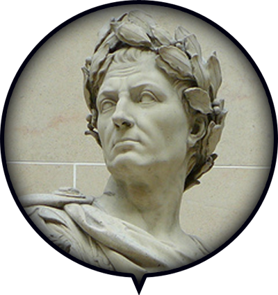 Gaius Julius Caesar 100 Bce To 44 Bce - Gaius Julius Caesar (100-44 Bc). Was Greeting Card (400x425), Png Download