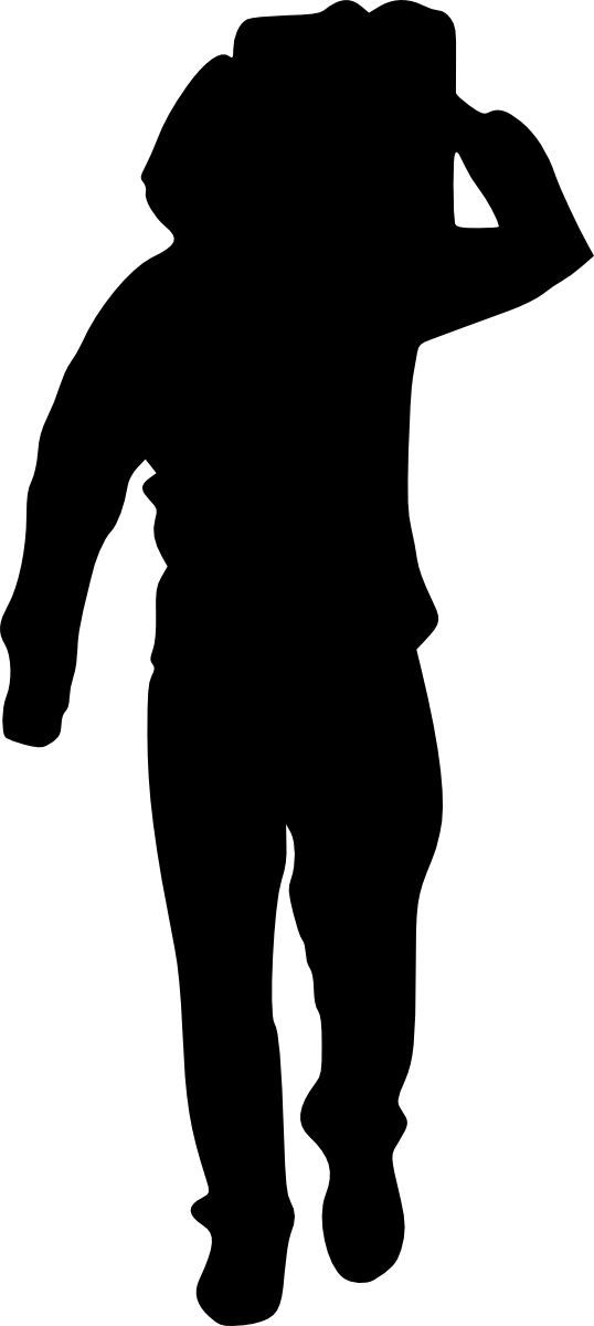 Bear Standing Silhouette - Portable Network Graphics (538x1200), Png Download