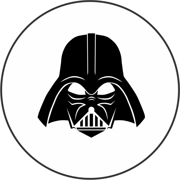 A003 Darth Vader Stencil, Darth Vader Cakes, Darth - Darth Vader Drawing Head (574x574), Png Download