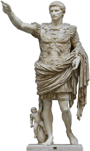 Caesar Statue Png - Prima Porta (300x515), Png Download