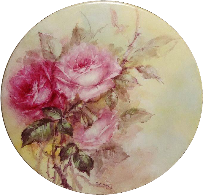 Gorgeous Pouyat Limoges - Common Peony (683x683), Png Download