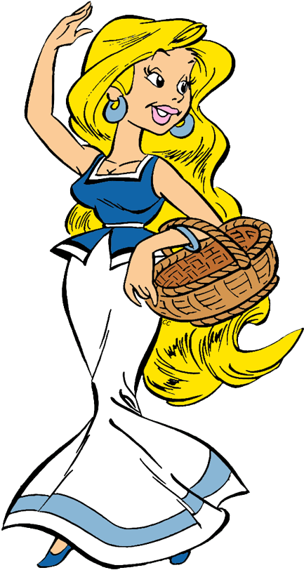 Julius Caesar Clipart Princess - Falbala Asterix Y Obelix (450x833), Png Download