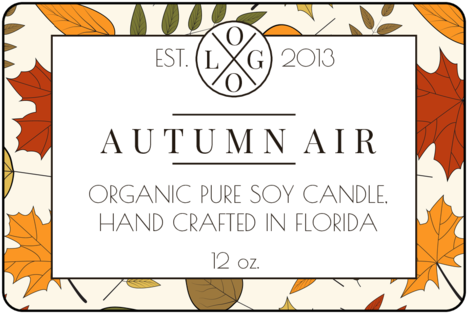 3" X 2" - Fall Candle Labels (500x346), Png Download